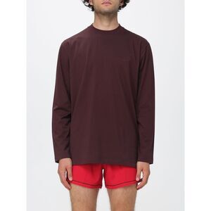 Y-3 Men Y-3 Long-Sleeved Cotton T-Shirt With Contrast Logo And Dropped Shoulders